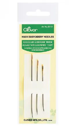 Clover Broderinåle Bøjet Spids 3 størrelser 3 stk